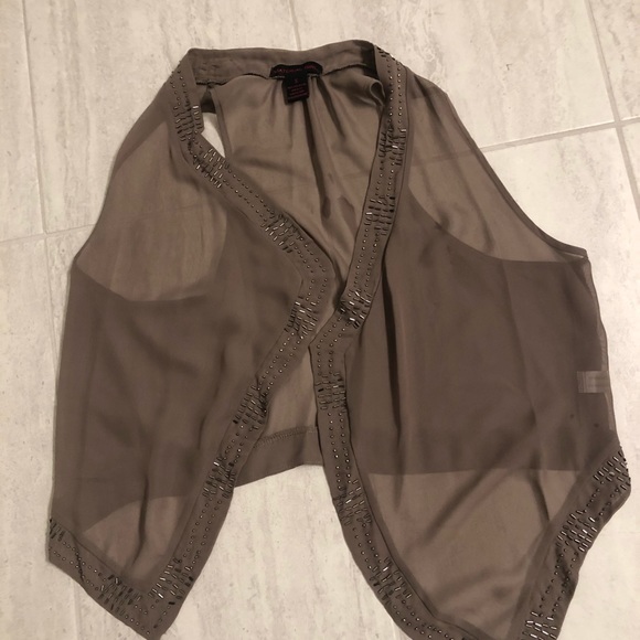 Material Girl Chiffon Dressy Vest! Small - Picture 5 of 6